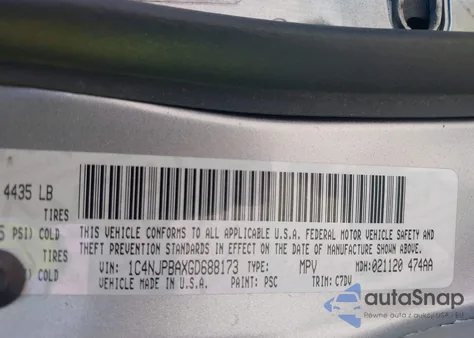 2016 Jeep Patriot Sport from USA, damaged, VIN 1C4NJPBAXGD688173